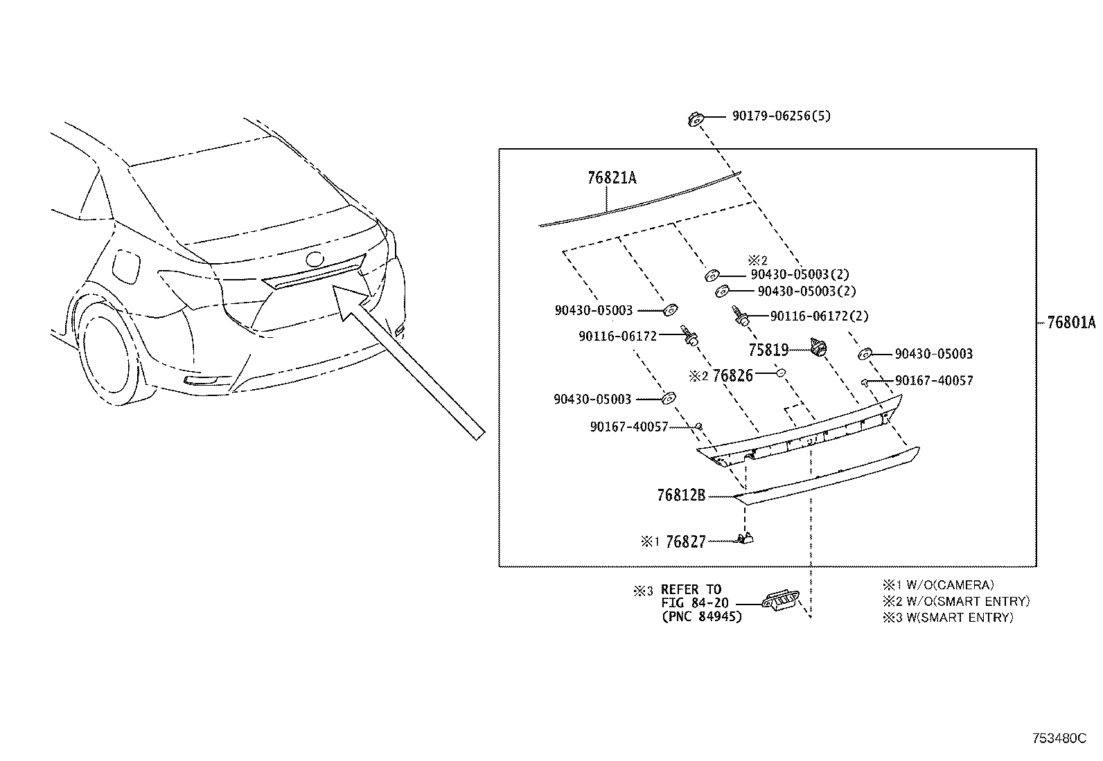 زه و ارم روی صندوق عقب کرولا