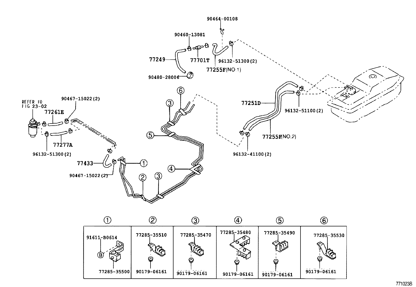 باک اصلی و باک زاپاس و پمپ بنزین هایلوکس