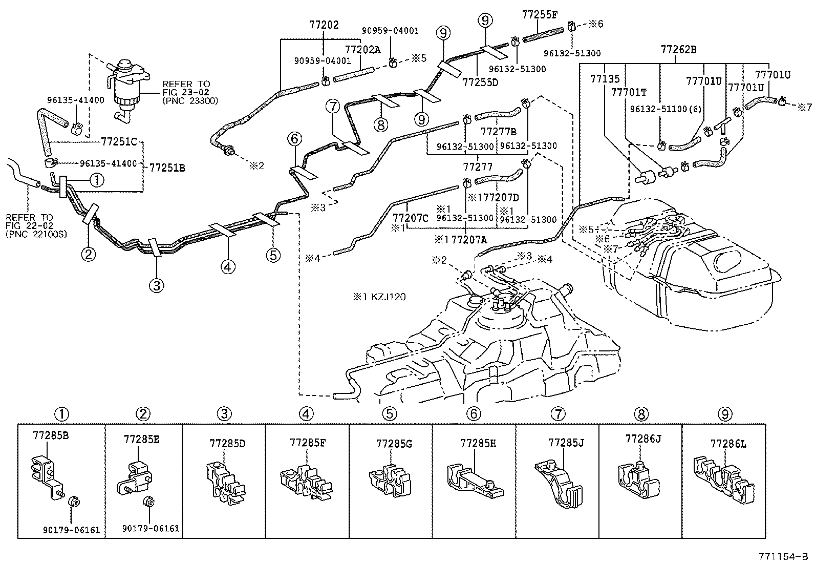 باک اصلی و باک زاپاس و پمپ بنزین پرادو