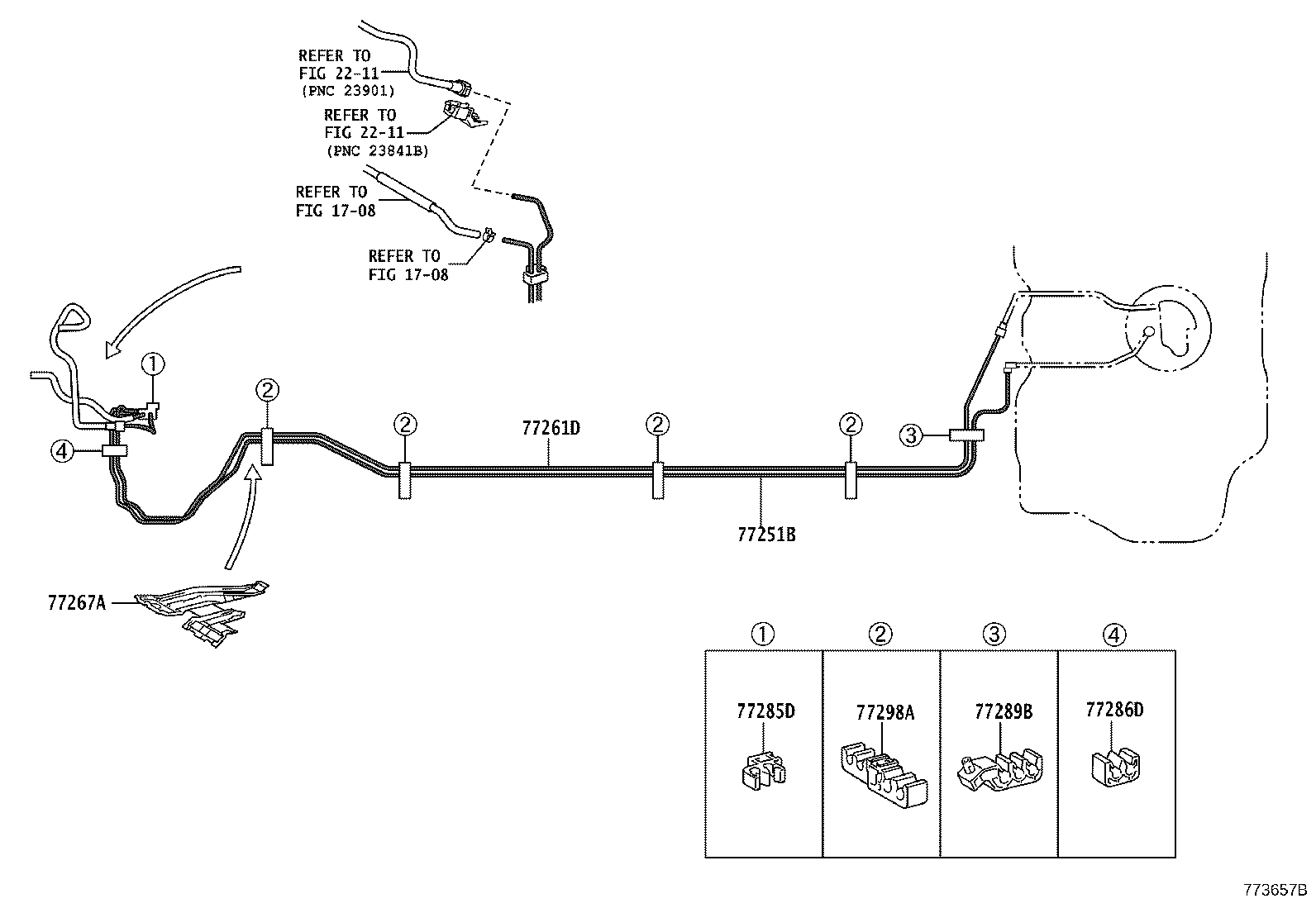 باک بنزین و قطعات آن یاریس