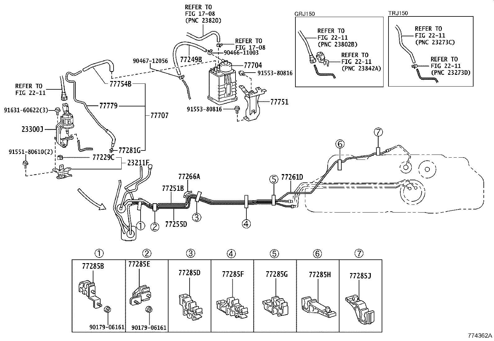 باک اصلی و باک زاپاس و پمپ بنزین پرادو