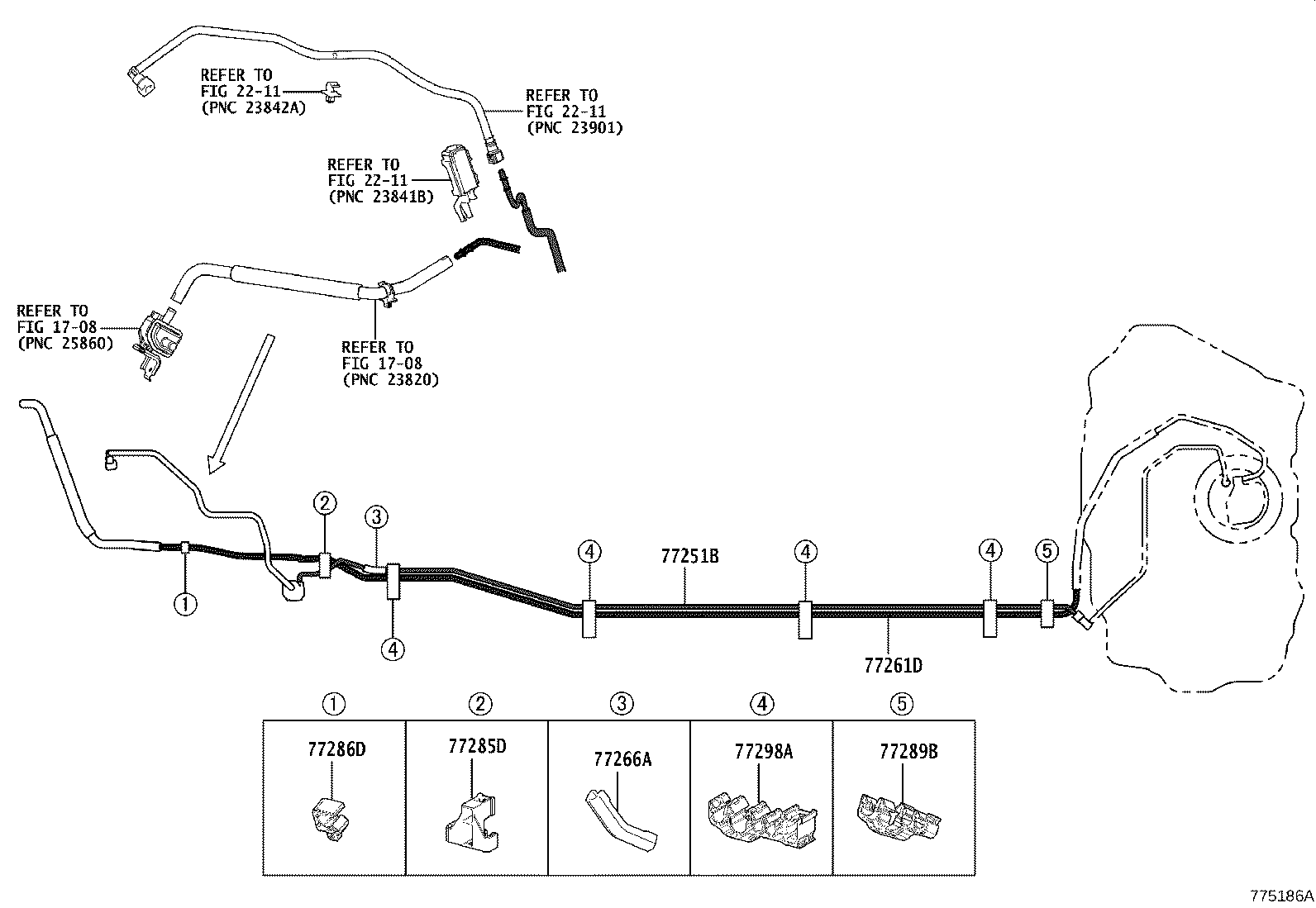 باک بنزین و قطعات آن یاریس