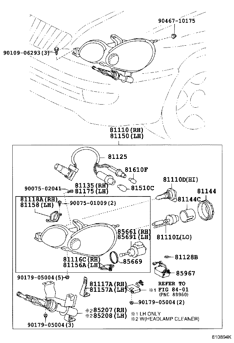 چراغ های جلو GS