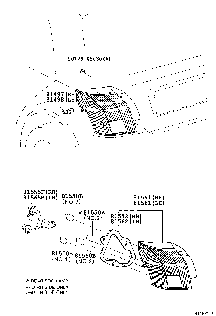 8111:REAR COMBINATION LAMP COROLLA