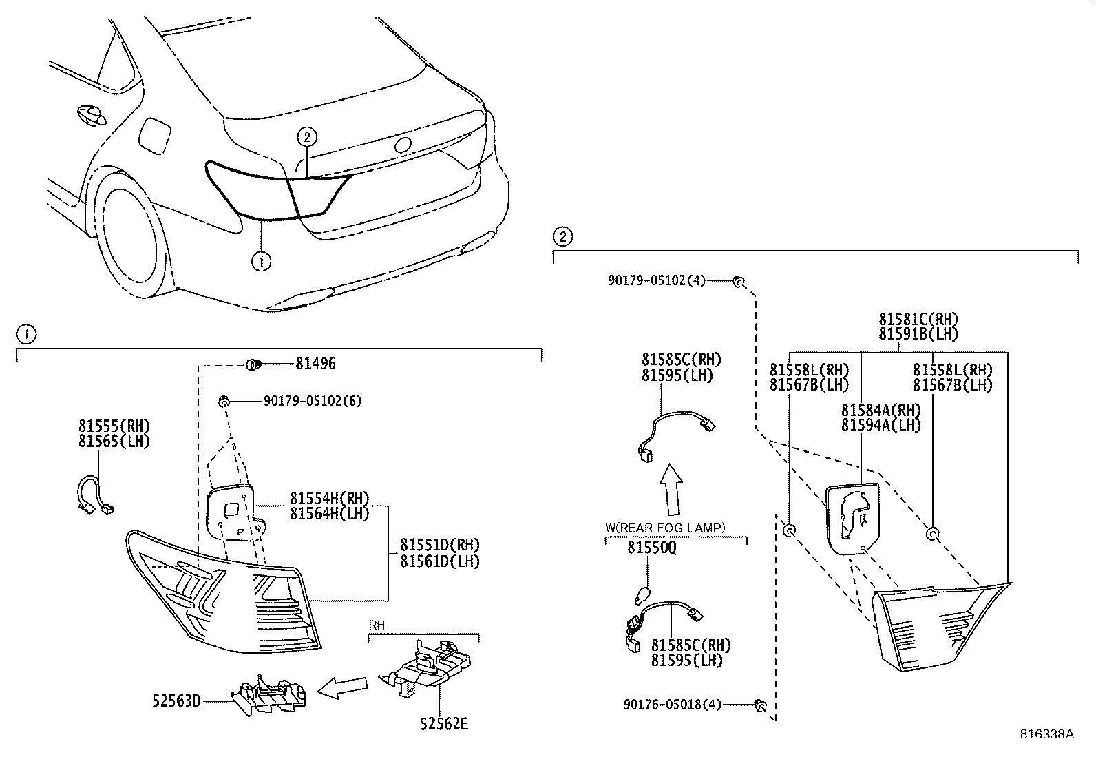 خطرهای عقب LS
