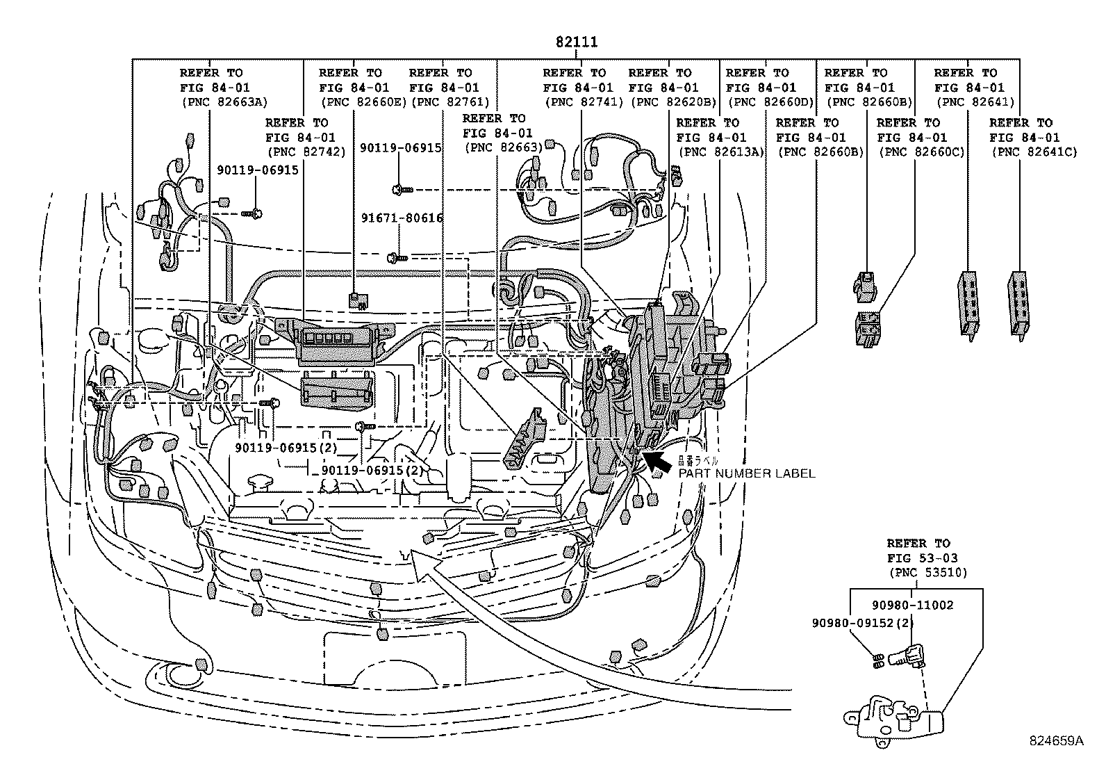 8202:WIRING & CLAMP PRIUS