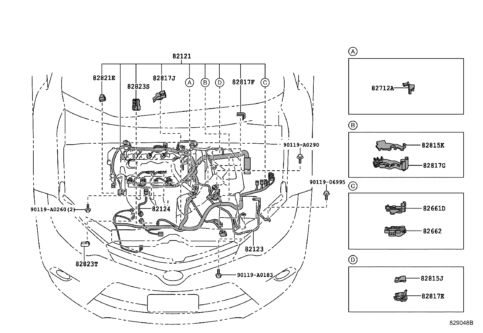 مجموعه دسته سیم های بدنه کرولا