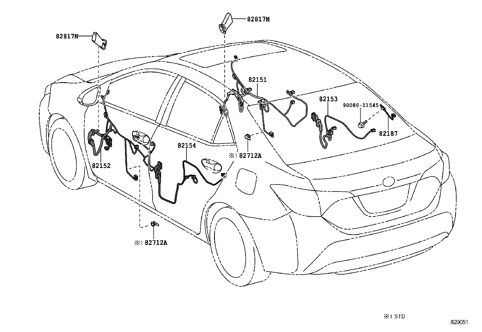 مجموعه دسته سیم های بدنه کرولا