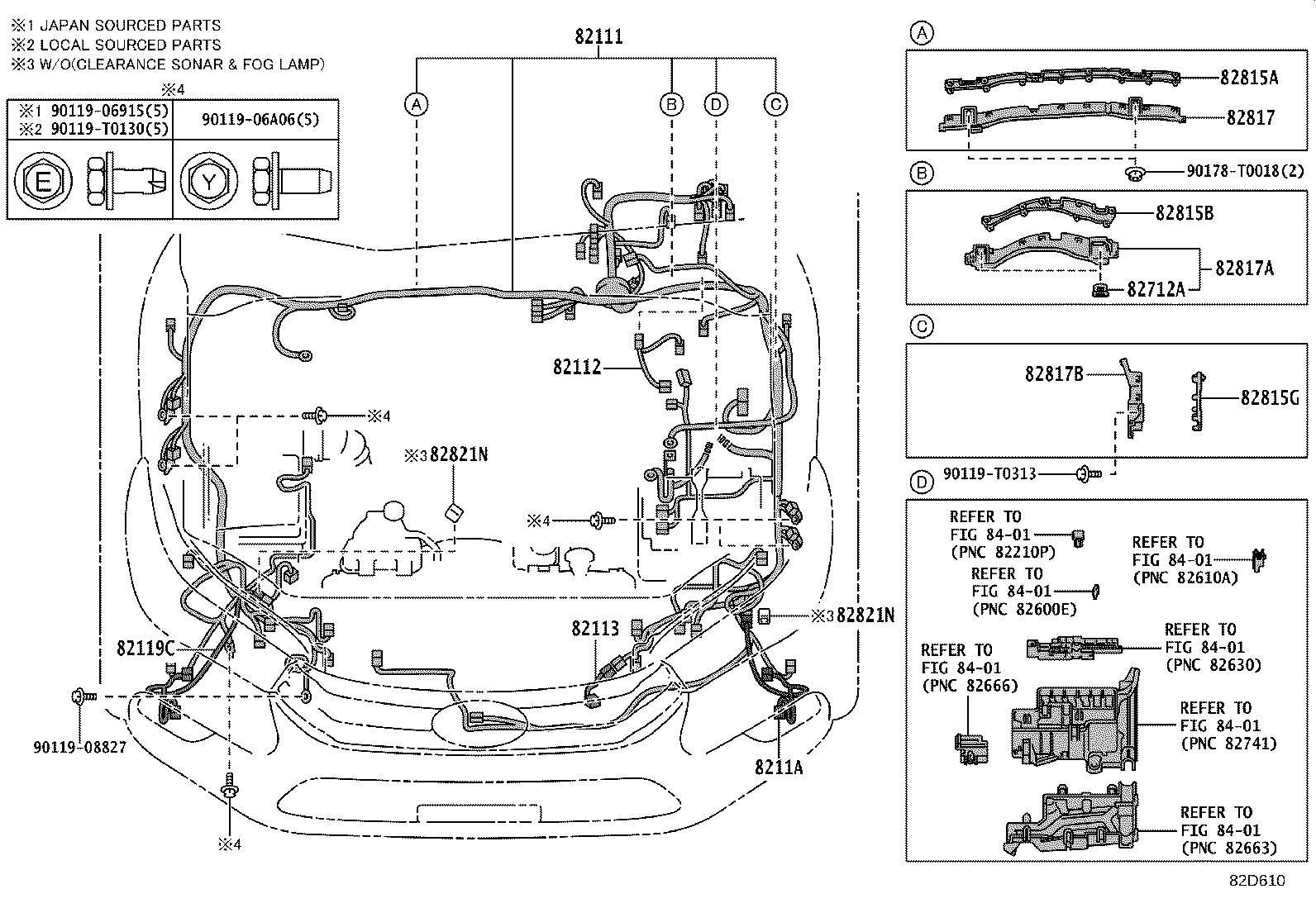 مجموعه دسته سیم های بدنه هایلوکس