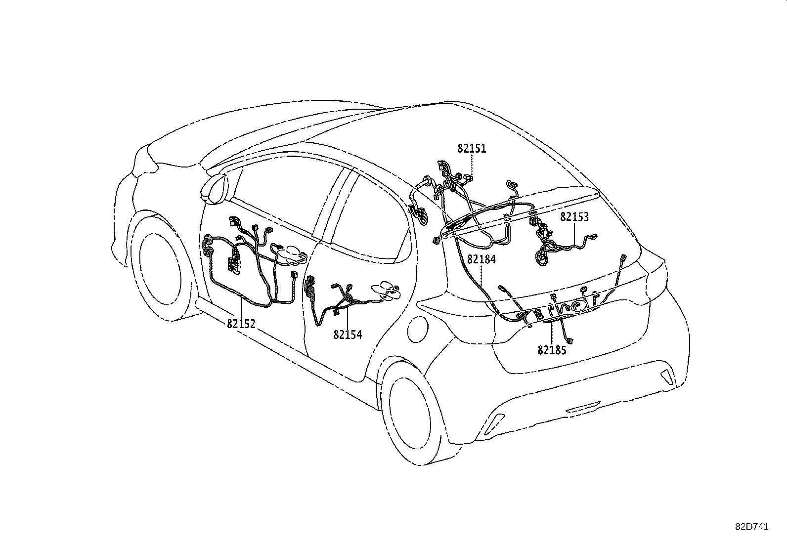 مجموعه دسته سیم های بدنه یاریس