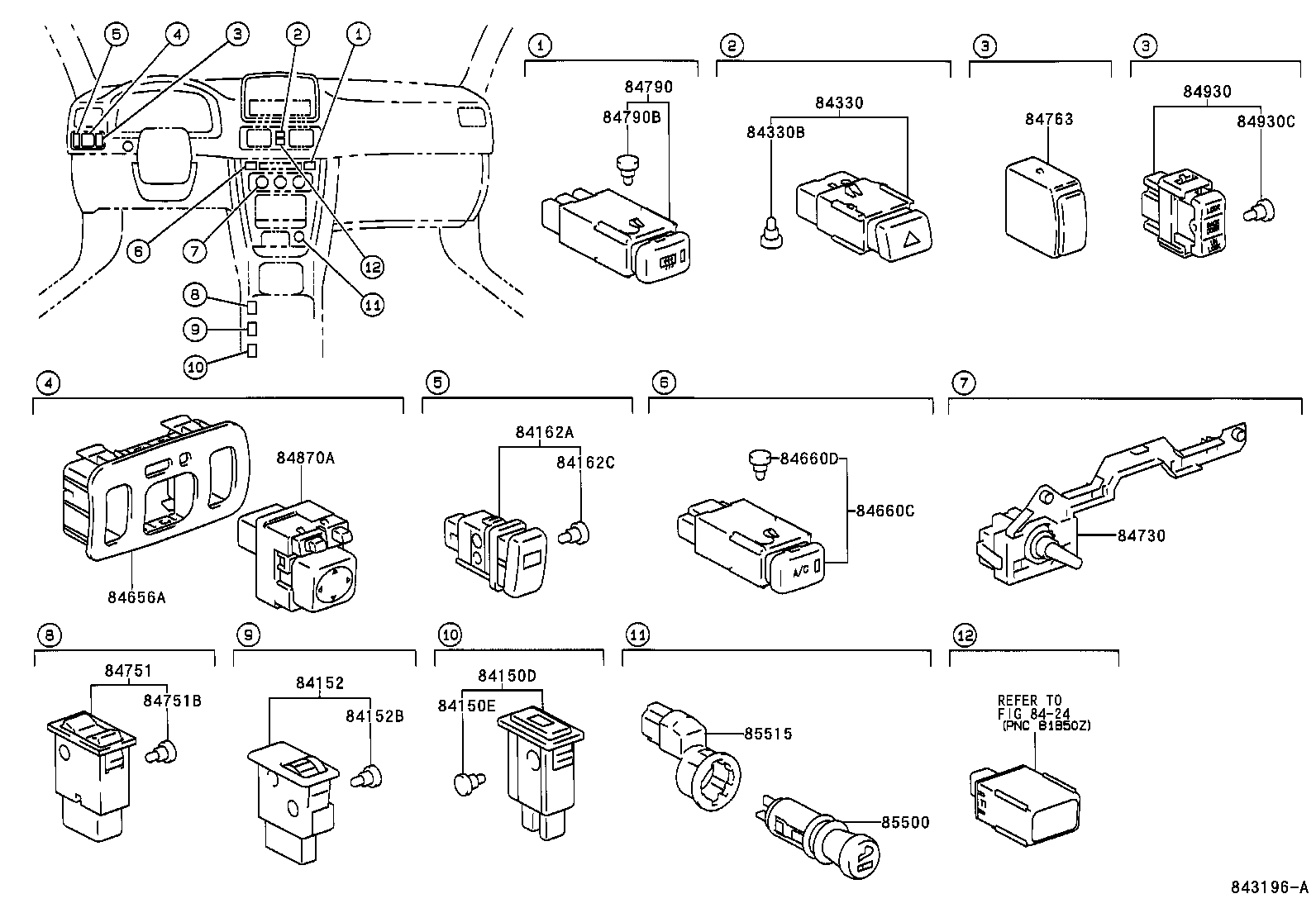 مجموعه سنسورها کرولا