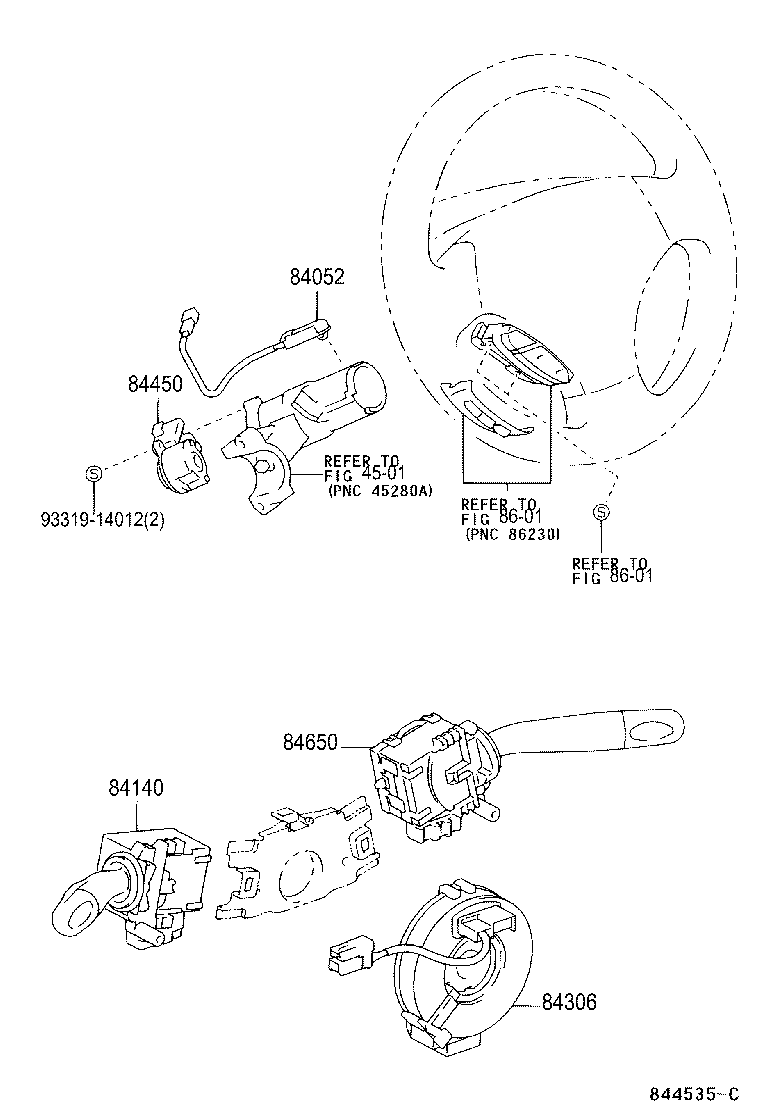 مجموعه سنسورها کرولا