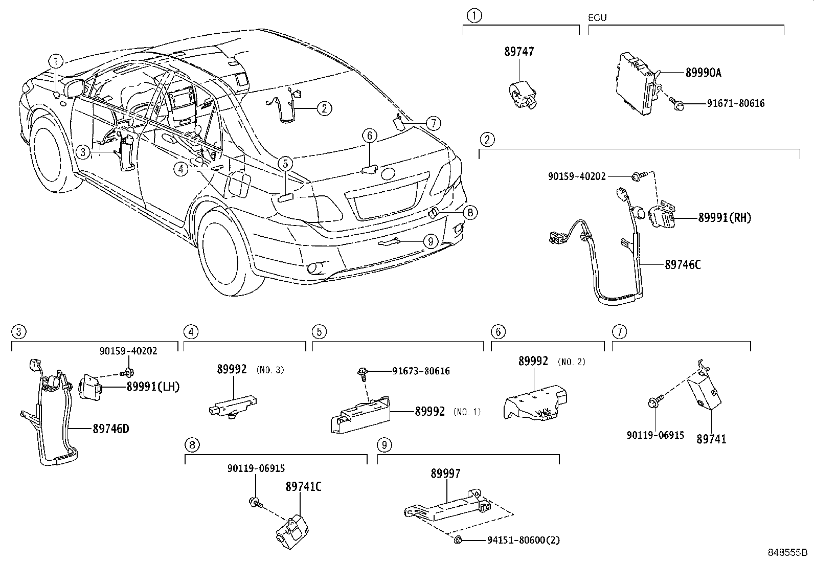 سیستم قفل هوشمند کرولا