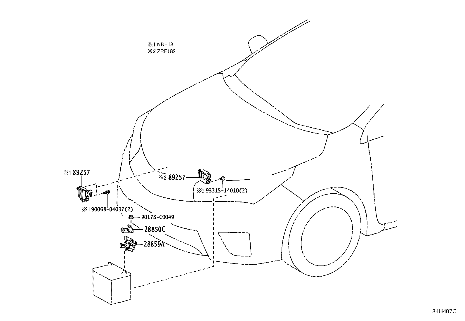 مجموعه سنسورها کرولا
