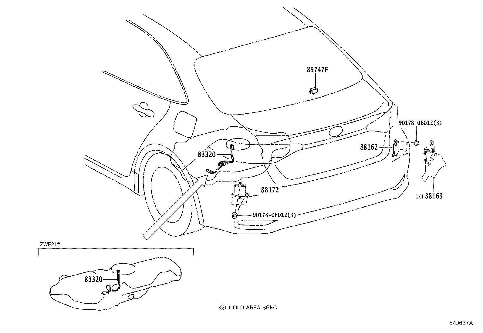 مجموعه سنسورها کرولا