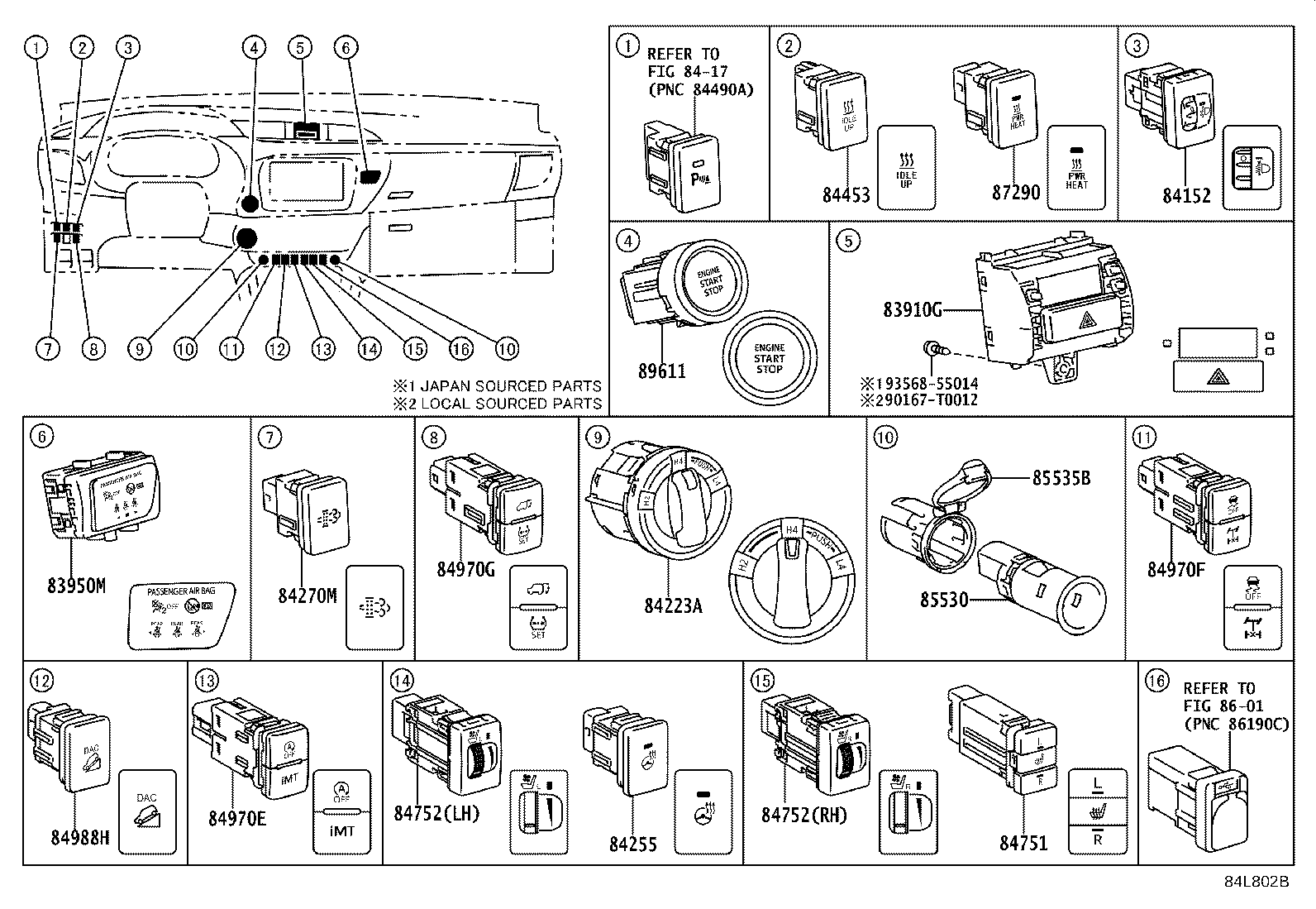 مجموعه سنسورها هایلوکس