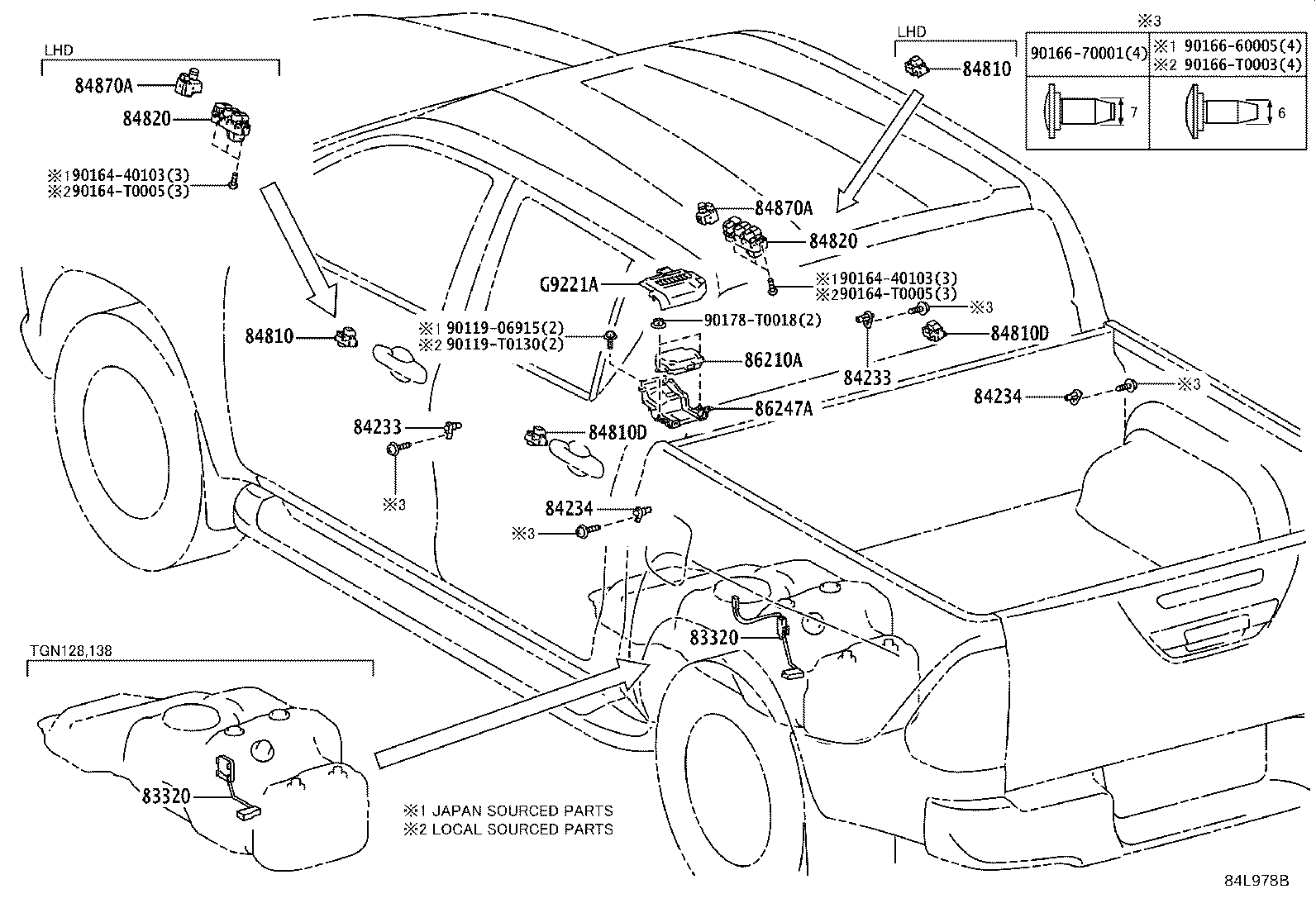 مجموعه سنسورها هایلوکس