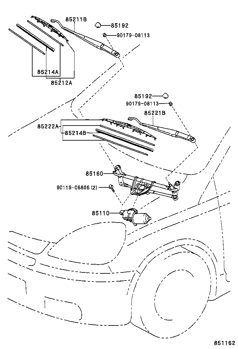 مجموعه برف پاکن جلو یاریس