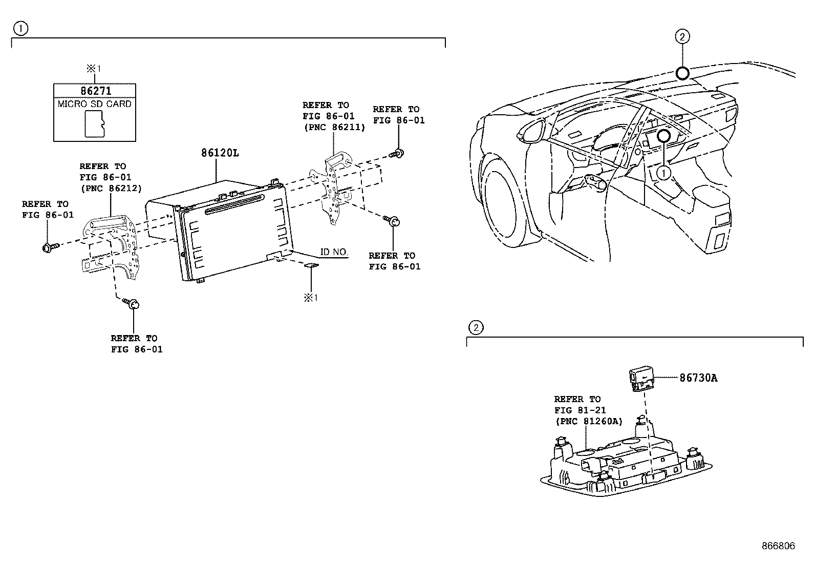 مانیتور و پنل ها کرولا