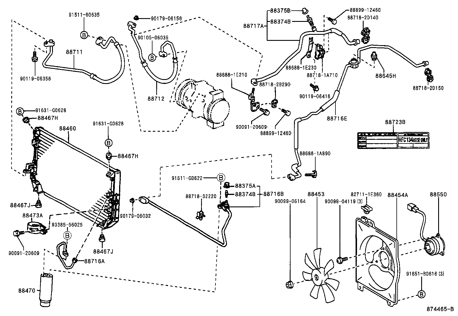 لوله های و رادیاتور کولر کرولا