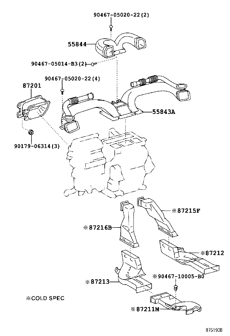 پنل و کلیدهای کولر کرولا