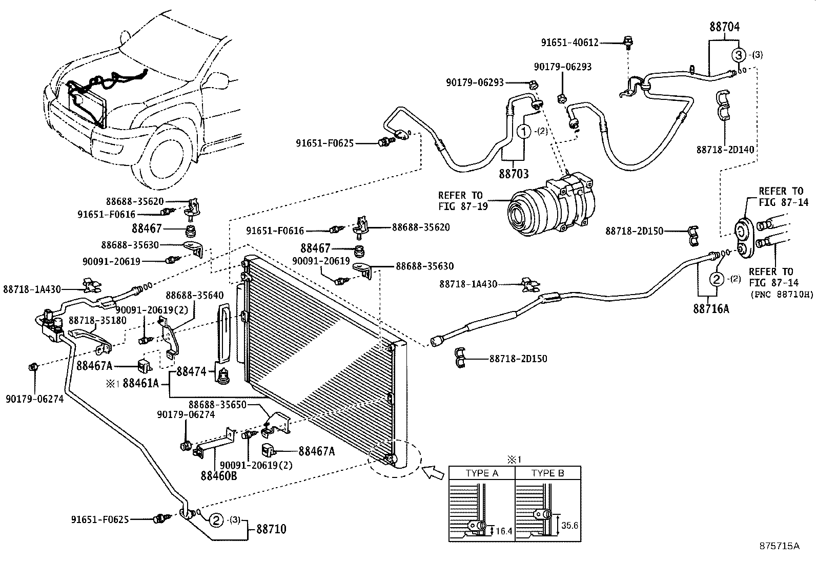 لوله های و رادیاتور کولر پرادو