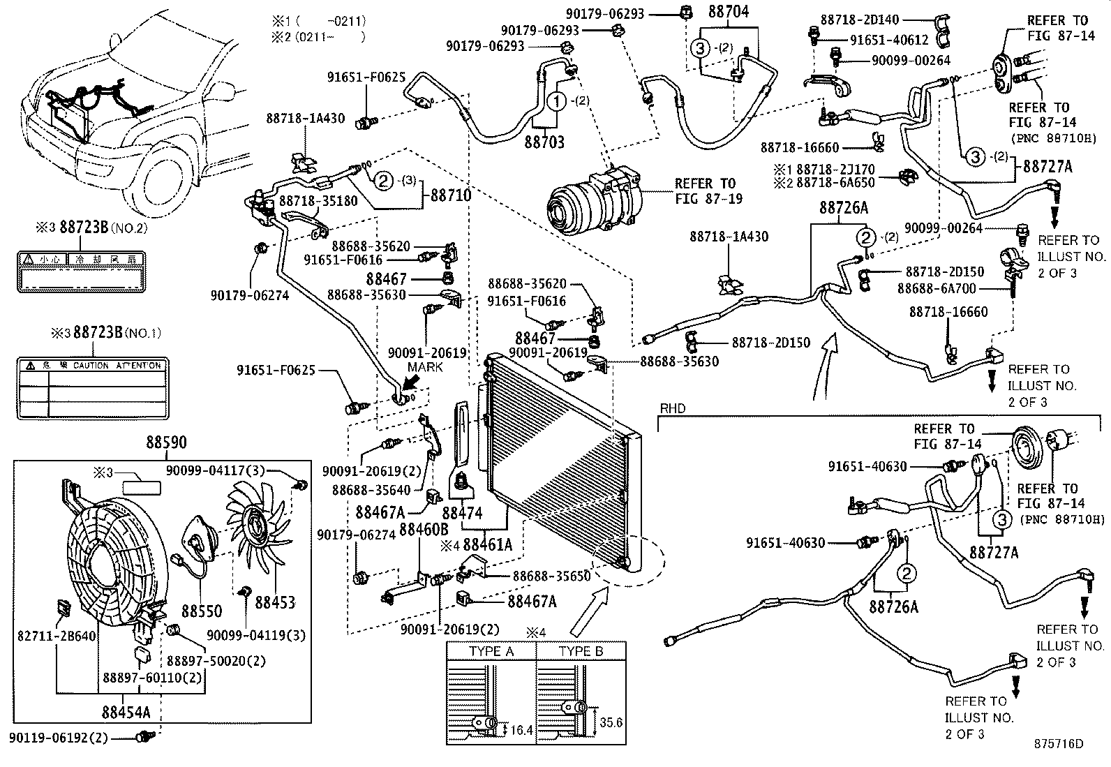لوله های و رادیاتور کولر پرادو