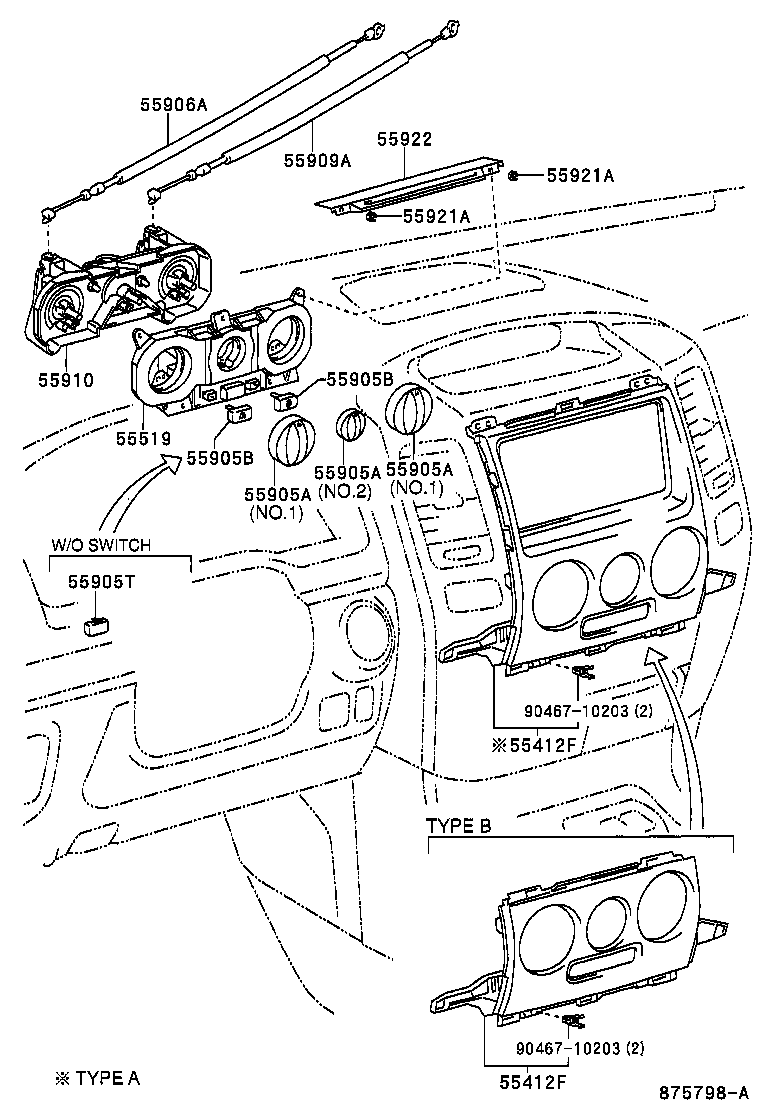 پنل و کلیدهای کولر پرادو