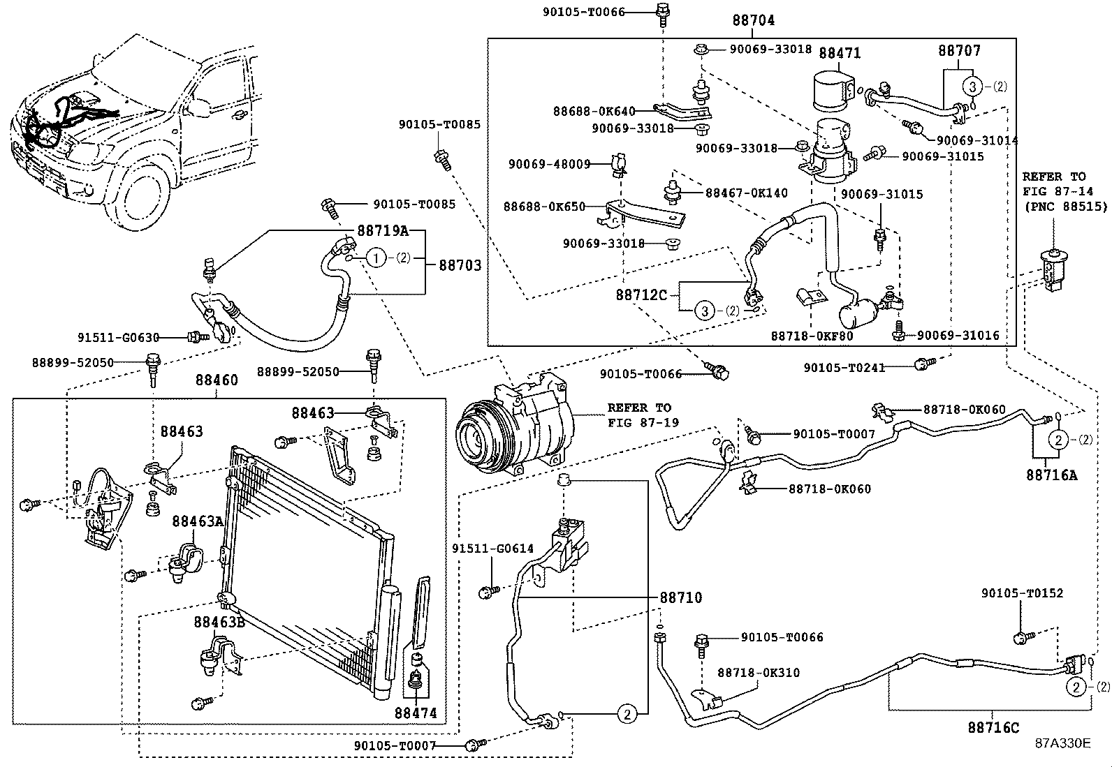 لوله های و رادیاتور کولر هایلوکس