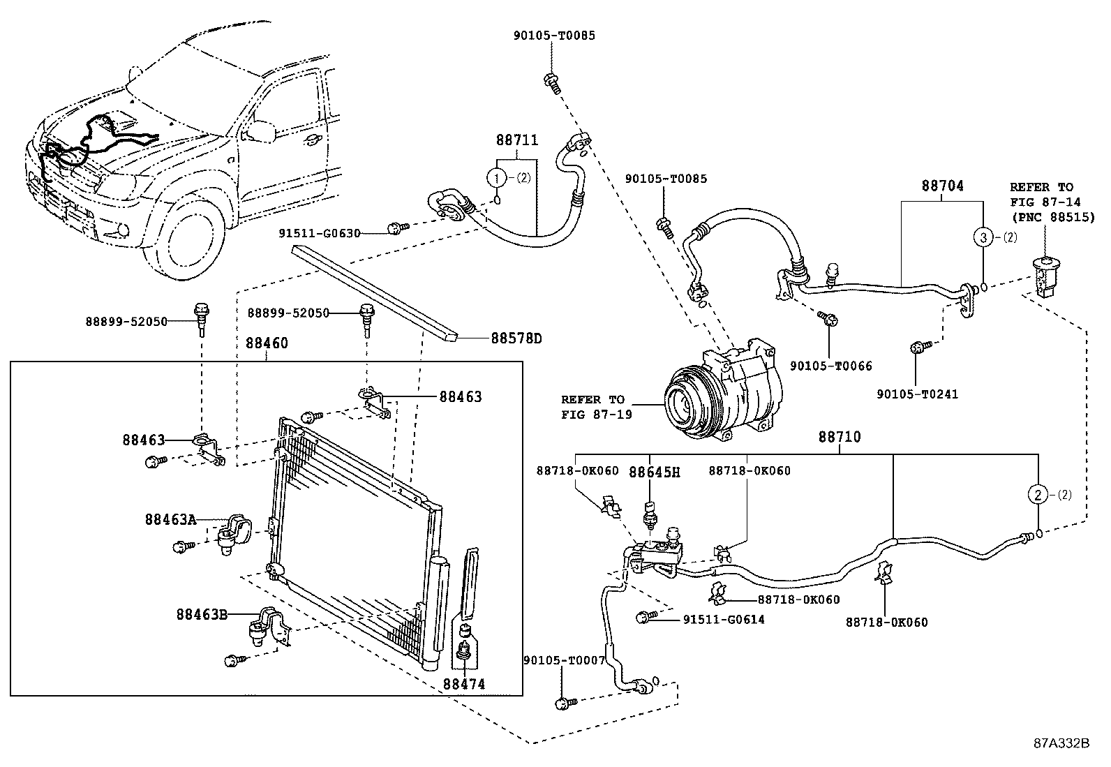 لوله های و رادیاتور کولر هایلوکس