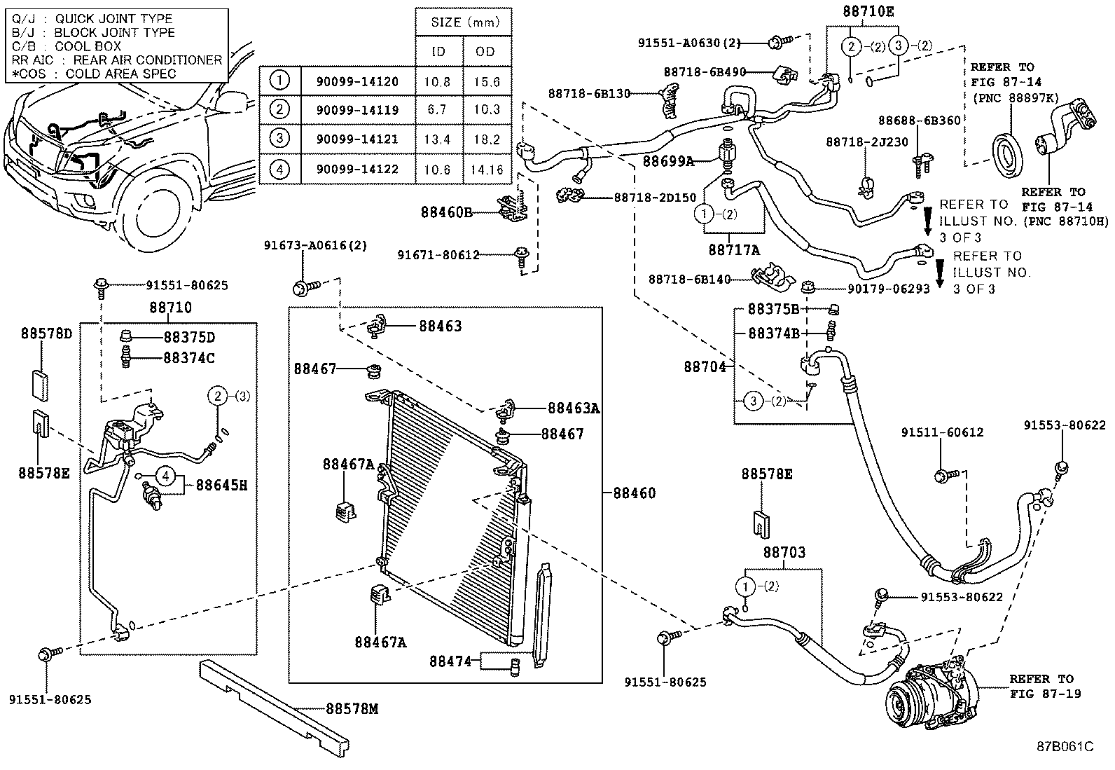 لوله های و رادیاتور کولر پرادو