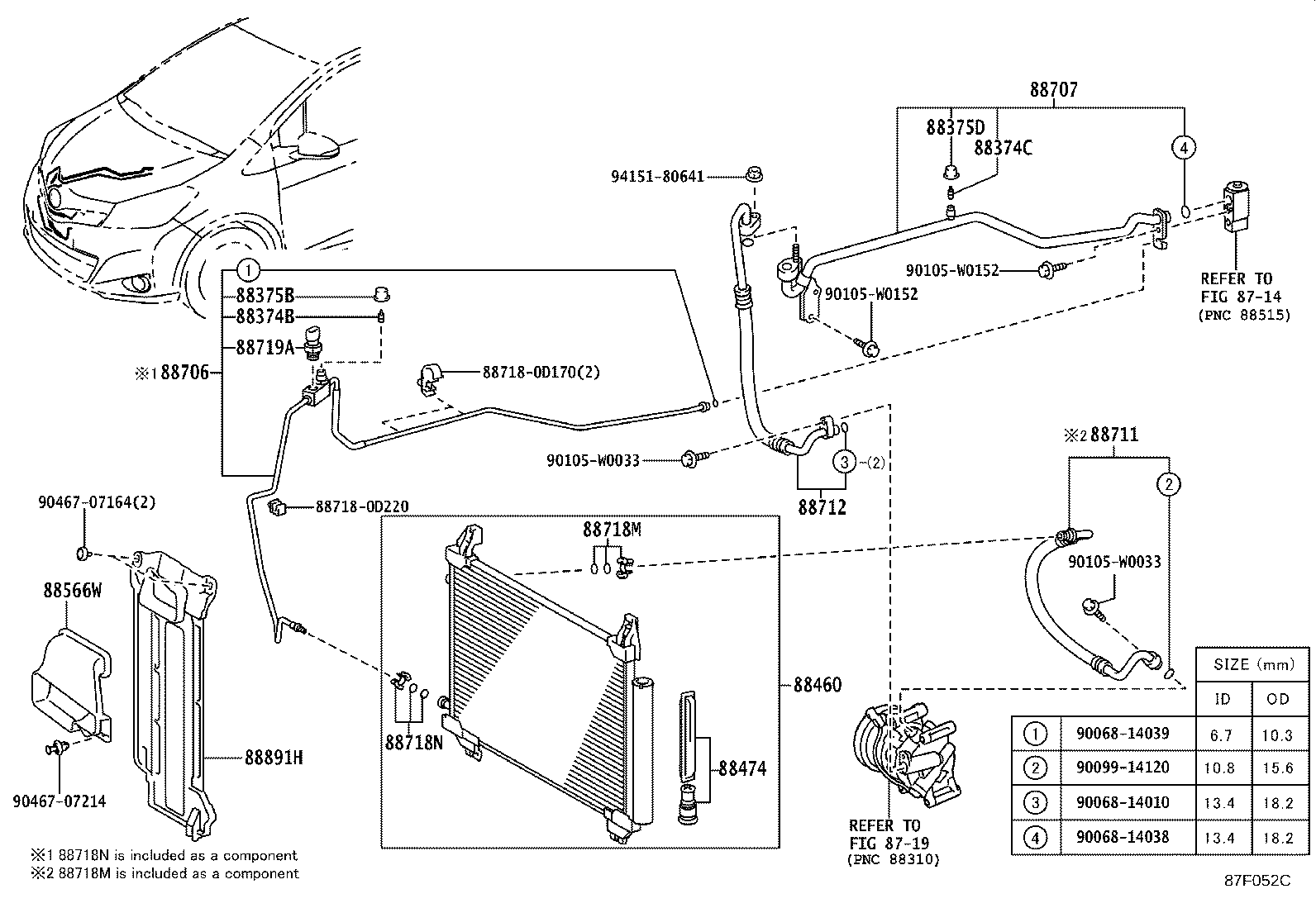 لوله های و رادیاتور کولر یاریس