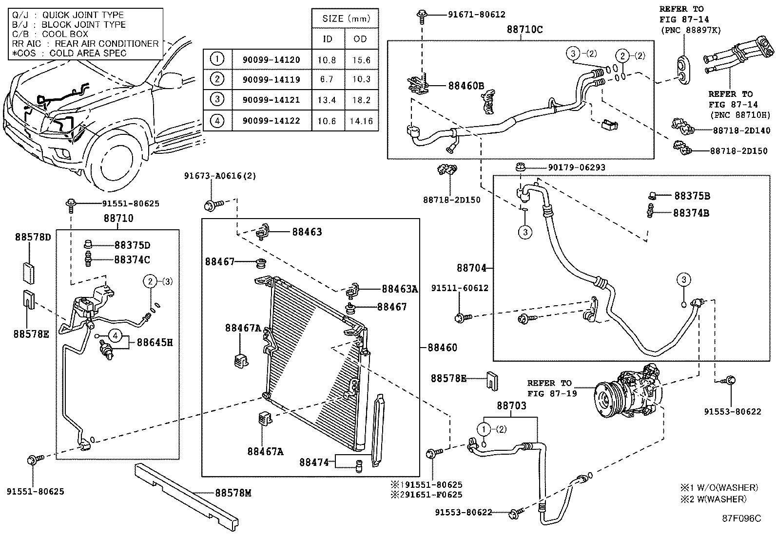 لوله های و رادیاتور کولر پرادو