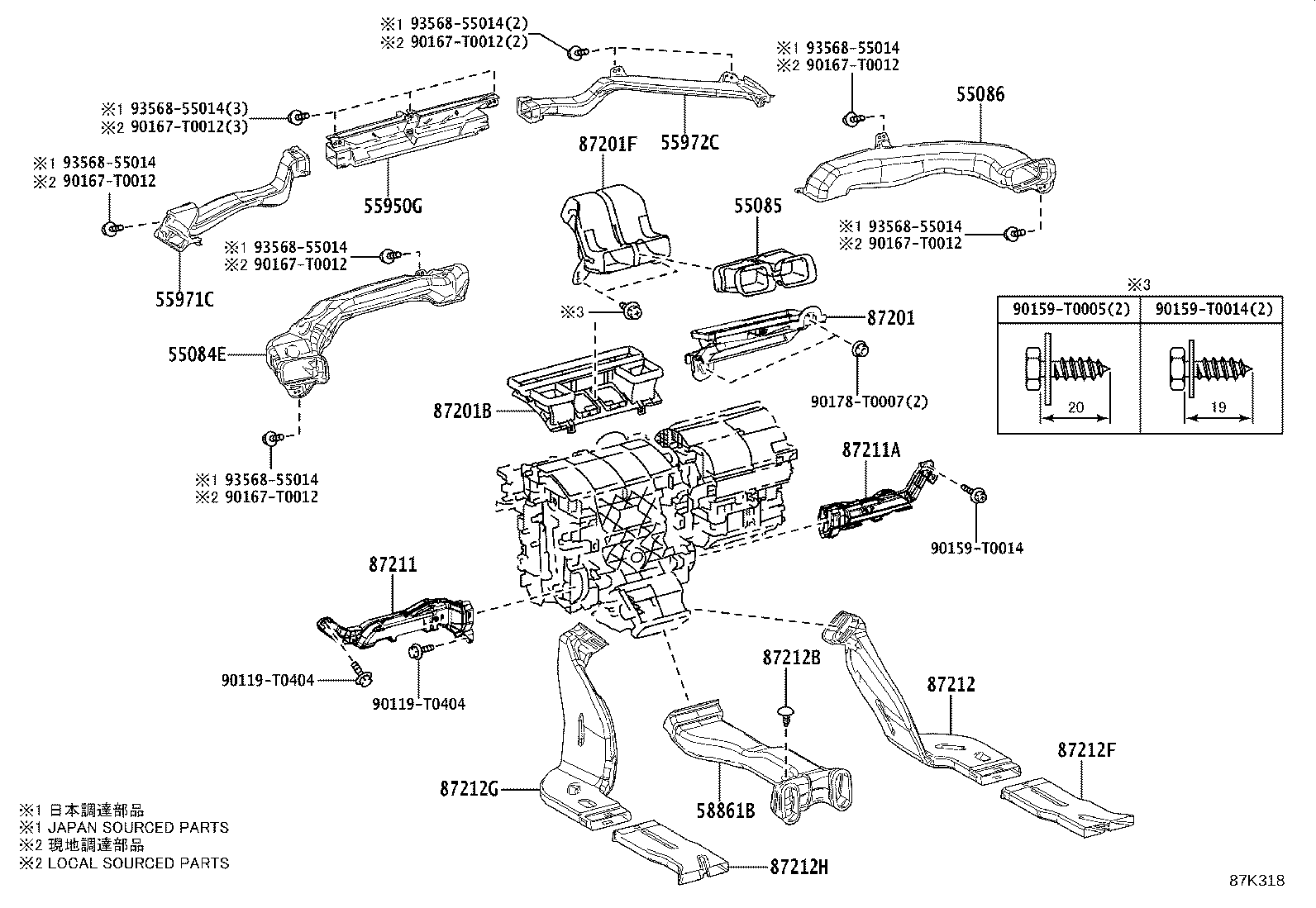 پنل و کلیدهای کولر کمری